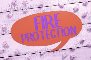 Yangının yıkıcı hale gelmesini önlemek için alınan ilhamı, ateşi koruma ve internet kavramını gösteren metin