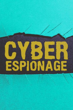 Siber casusluk işareti gösteren ilham, bilgi ve sırları izinsiz elde etmek anlamına gelen kavram.
