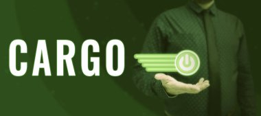 Kargo, İş Fikri sunan metin başlığı Bir gemi uçağı ve araçla taşınan mallar