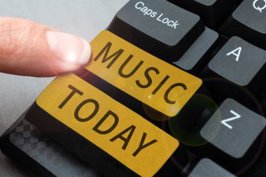 Müzik, İş Vitrini, vokal veya enstrümantal sesleri güzellik formu oluşturmak için gösteren metin işareti