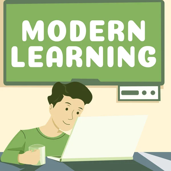 Sign Displaying Modern Learning Concept Meaning Flexible Agile Setup Innovative — Stock Photo, Image