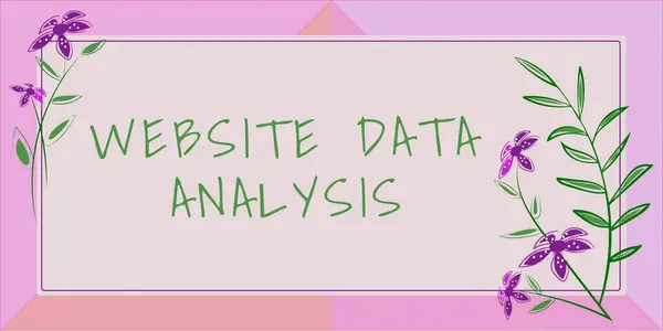 Handschriftlicher Text Website Datenanalyse Geschäftskonzeptanalyse Und Bericht Von Webdaten Zur — Stockfoto