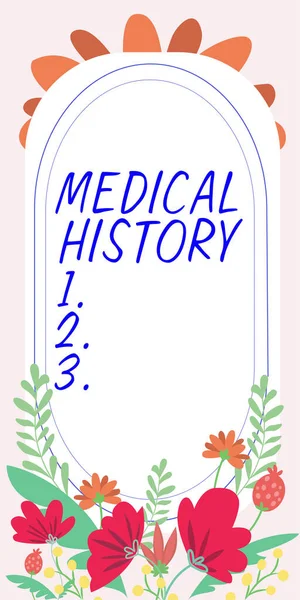Znak Pisma Ręcznego Historia Medyczna Koncepcja Internetowa Zapis Informacji Osobie — Zdjęcie stockowe