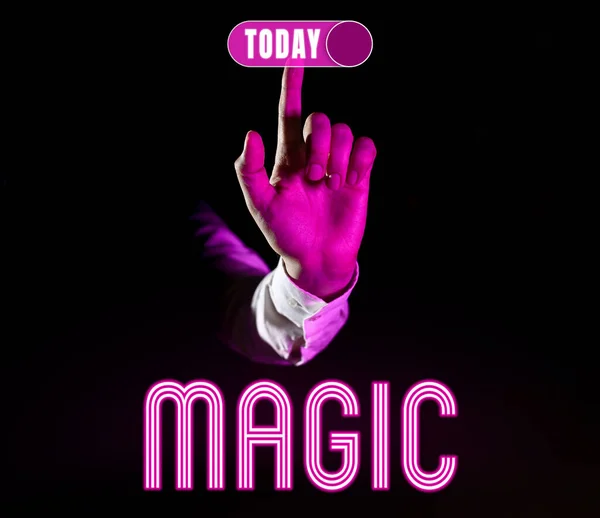 Konzeptionelle Bildunterschrift Magie Internet Konzeptionelle Macht Der Beeinflussung Von Ereignissen — Stockfoto