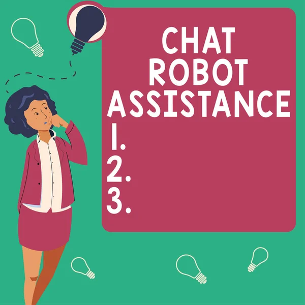 Skriva Visa Text Chat Robot Assistans Business Approach Svarar Kundtjänst — Stockfoto