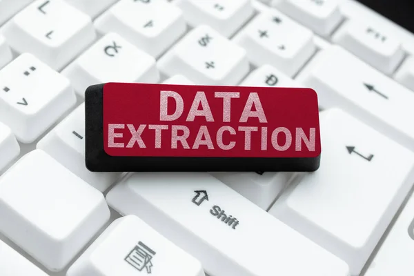 Logga Som Visar Data Extraktion Internet Concept Act Eller Process — Stockfoto