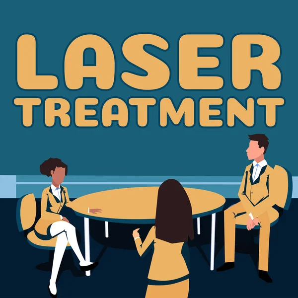 Affichage Conceptuel Traitement Laser Concept Entreprise Une Des Diverses Techniques — Photo