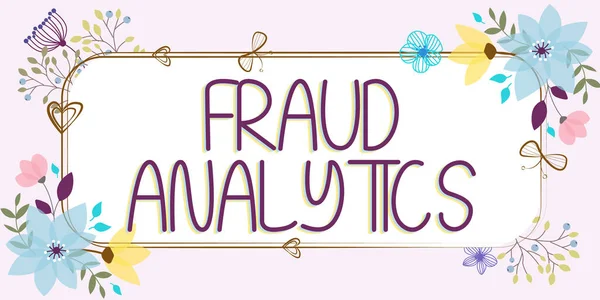 Schrijven Weergeven Van Tekst Fraude Analytics Business Showcase Identificatie Van — Stockfoto