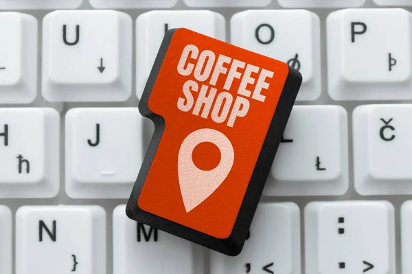 Tekst Bijschrift Presenteren Coffee Shop Business Idee Kleine Informele Restaurant — Stockfoto