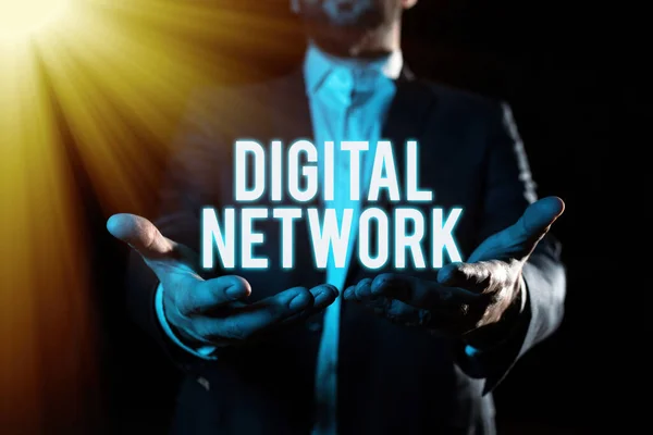 Didascalia Concettuale Digital Network Business Showcase Network Che Incorpora Commutazione — Foto Stock