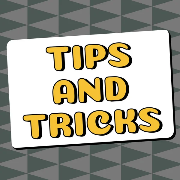 도움이 제안들을 Tips Tricks Handwriting Text Tips Tricks — 스톡 사진