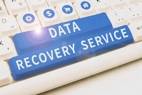Legenda Conceitual Data Recovery Service Business Approach Processo Recuperação Dados — Fotografia de Stock