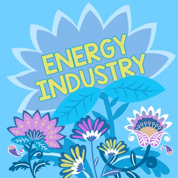 Text Som Visar Inspiration Energy Industry Business Showcase Branscher Som — Stockfoto