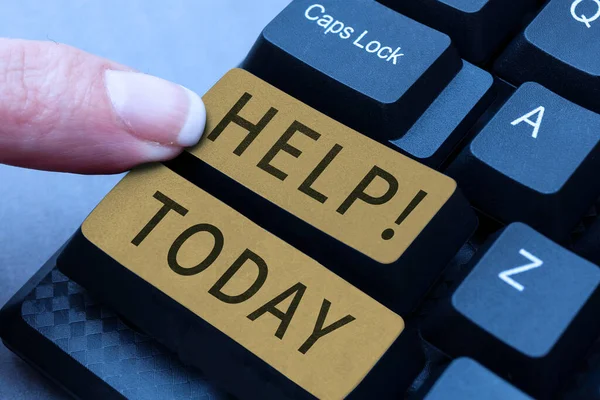 Text Sign Showing Help Internet Concept Make Easier Possible Someone — Stock Photo, Image