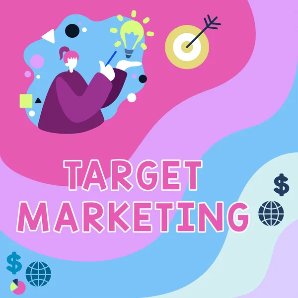 Inspiratie Toont Teken Target Marketing Woord Voor Markt Segmentatie Publiek — Stockfoto