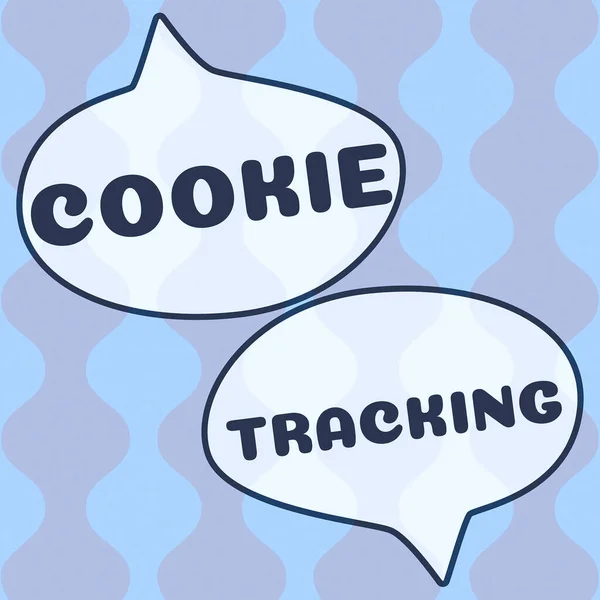 Κείμενο Που Δείχνει Την Έμπνευση Παρακολούθηση Cookie Word Γράφει Δεδομένα — Φωτογραφία Αρχείου
