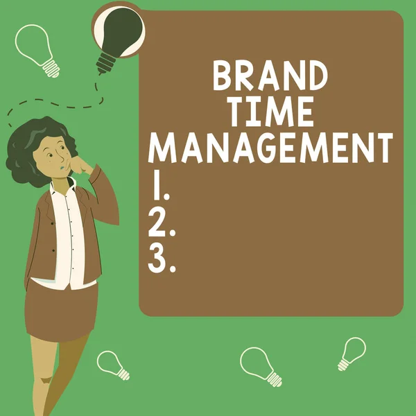Teksten Weergeven Brand Time Management Word Verhoog Schijnbare Waarde Van — Stockfoto