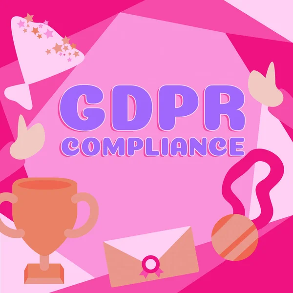 Handschrifttekst Gdpr Compliance Conceptuele Fotobescherming Privacy Van Europese Unie — Stockfoto