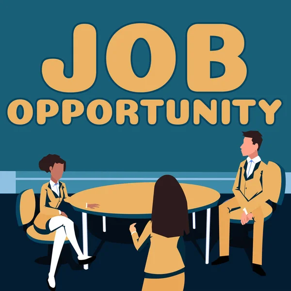 Mão Escrita Sinal Job Oportunidade Palavra Escrito Uma Oportunidade Emprego — Fotografia de Stock