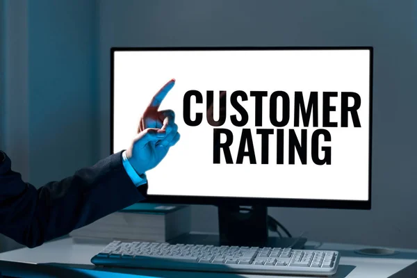 Ispirazione Mostrando Segno Customer Rating Business Showcase Gauge Customer Satisfaction — Foto Stock