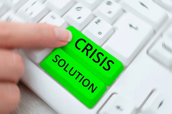 Crisis Solution Internet Concept Process Which Organization Deals Disruptive — стоковое фото