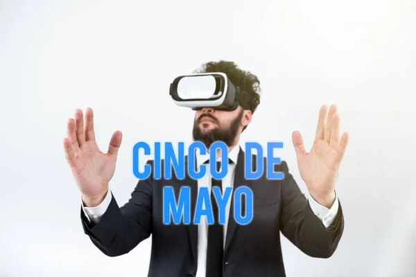 Bildunterschrift Präsentation Von Cinco Mayo Geschäftsidee Mexikanisch Amerikanische Feier Mai — Stockfoto
