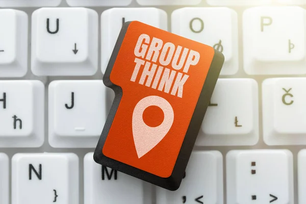 Text Rukopisu Group Think Business Overview Shromažďuje Buď Formálně Nebo — Stock fotografie