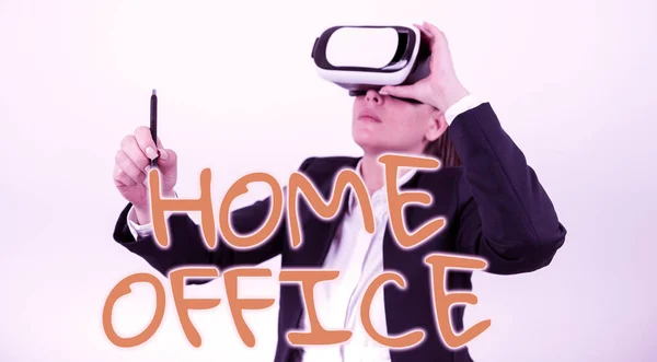 Handschrift Home Office Business Showcase Ruimte Aangewezen Een Persoon Woonplaats — Stockfoto
