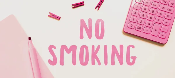 Szöveg Felirat Bemutató Smoking Fogalmi Fotó Dohányzás Tilos Ezen Helyen — Stock Fotó