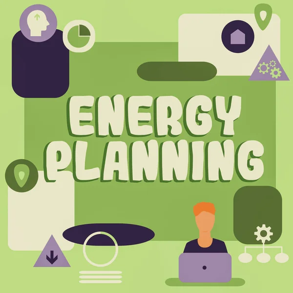 Handskrift Text Energiplanering Konceptuell Fotografering Strategi Och Plan För Energiförbrukning — Stockfoto