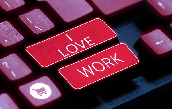 Love Work Word High Self Stemを提示するテキストキャプションはあなたの仕事に快適であること — ストック写真