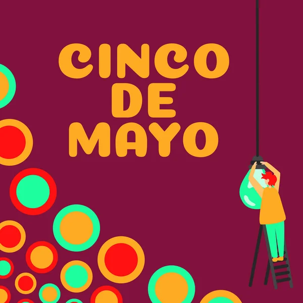 Konceptuell Visning Cinco Mayo Business Showcase Mexikansk Amerikanskt Firande Hölls — Stockfoto
