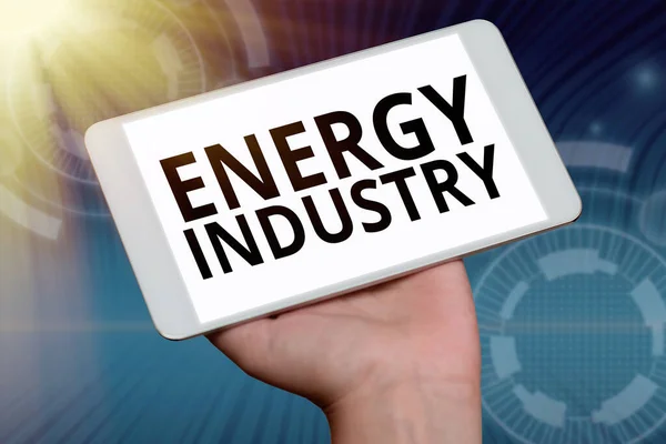 stock image Hand writing sign Energy Industry, Business idea industries involved in the production and sale of energy