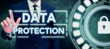 Bilgi Koruması kavramsal görüntüleme, iş dünyası bilgisayarda depolanan verilerin kullanımı ve erişimi üzerinde yasal kontrol gösterisi