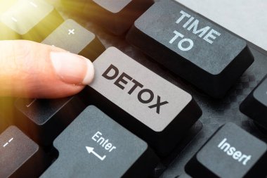 Diyet Beslenme Sağlığı Bağımlılığı Tedavisi İçin İlham Arındırma, İş Gösterme Anı metni