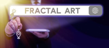Kavramsal Görünüm Fraktal Sanat, İş Konsepti Kamu tartışmalarında kullanılan bir web sitesinin yeri veya bölümü