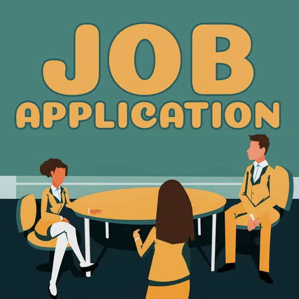 Konceptuální Popisek Job Application Business Approach Paper Which Indicates Interest — Stock fotografie