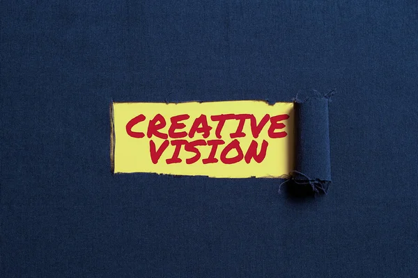 Inspiration Montrant Signe Vision Créative Concept Signifiant Processus Production Délibérée — Photo