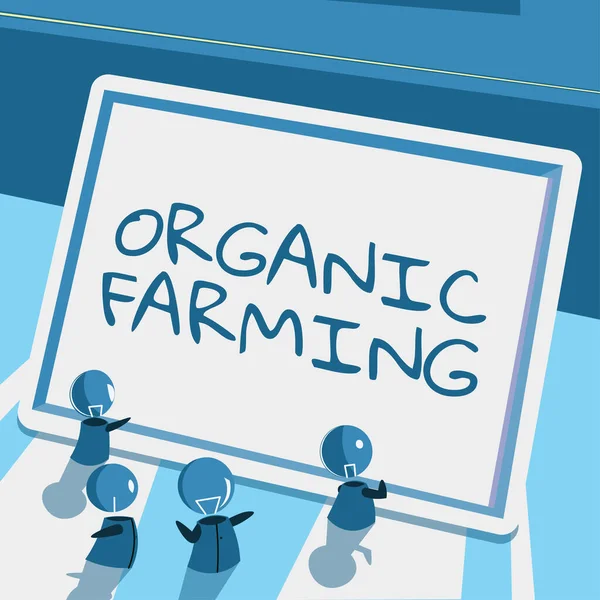 Señal Escritura Mano Agricultura Orgánica Concepto Internet Sistema Agrícola Que — Foto de Stock