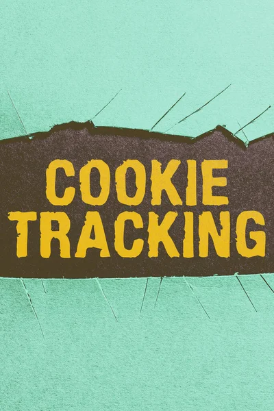 Вдохновение Показывающее Знак Cookie Отслеживание Слово Написанное Данных Хранящихся Пользователях — стоковое фото