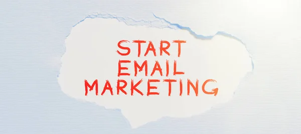 Εννοιολογική Απεικόνιση Έναρξη Email Marketing Επιχειρηματική Επισκόπηση Χρήση Ηλεκτρονικού Ταχυδρομείου — Φωτογραφία Αρχείου