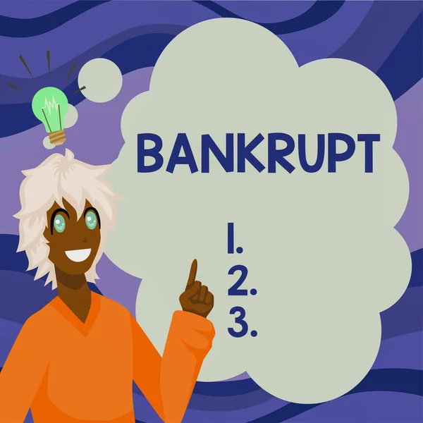 Podpis Koncepcyjny Bankrut Podejście Biznesowe Zredukowane Stanu Finansowej Ruiny Lub — Zdjęcie stockowe