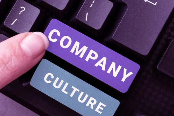 Metin Şirketi Kültürü Konsepti Yaygın Değerler Bir Şirketi Tanımlayan Tutumlar — Stok fotoğraf