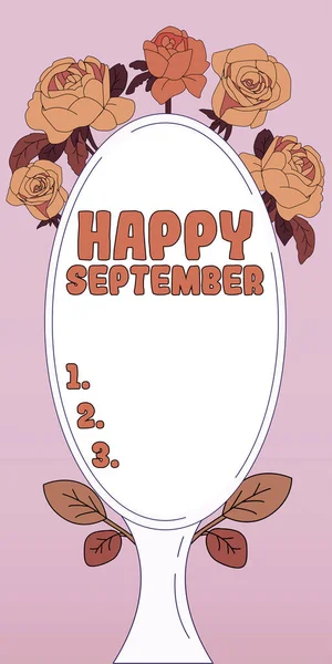 Exhibición Conceptual Feliz Septiembre Palabra Para Dar Bienvenida Alegría Puede —  Fotos de Stock