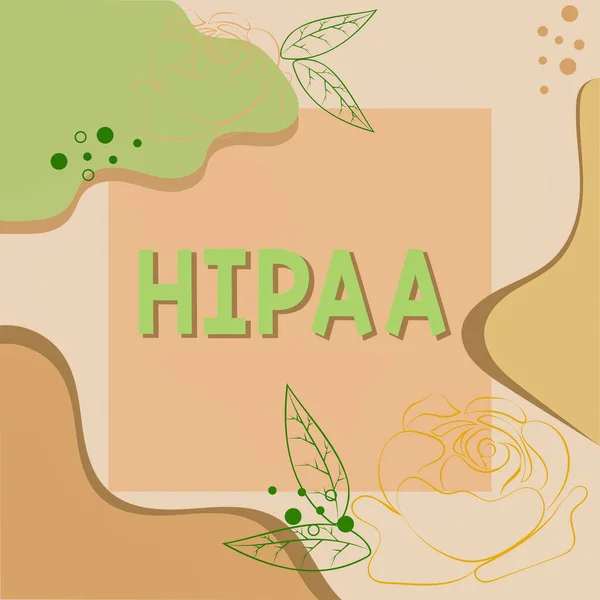 概念标题Hipaa Business Showcase Acprém是健康保险可携带性问责制的缩写 — 图库照片
