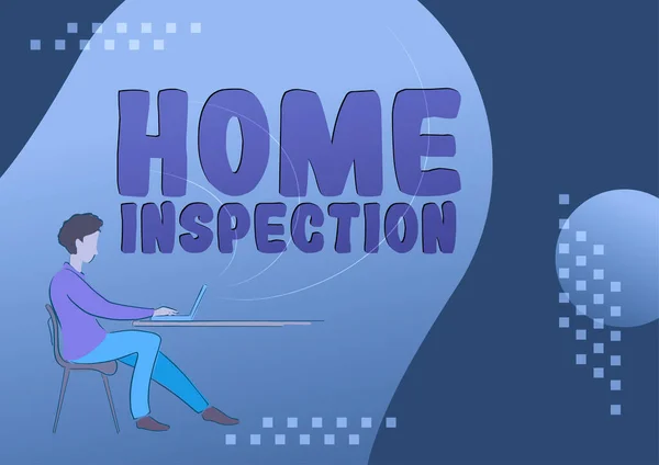 Didascalia Testo Che Presenta Home Inspection Foto Concettuale Esame Non — Foto Stock