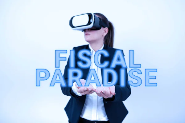 Κείμενο Που Δείχνει Έμπνευση Fiscal Paradise Internet Concept Tax Development — Φωτογραφία Αρχείου
