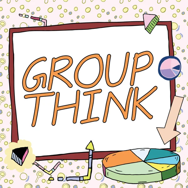 Titulek Textu Prezentující Group Think Word Written Shromažďovat Buď Formálně — Stock fotografie