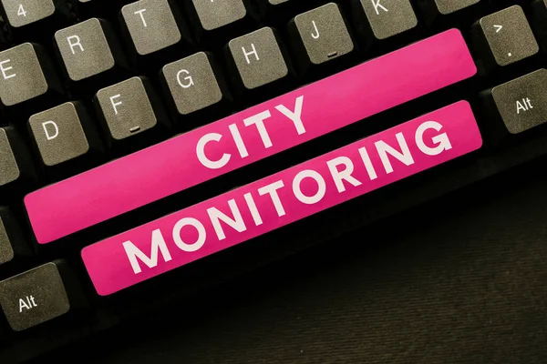 Inspiração Mostrando Sinal City Monitoring Business Overview Indicatorlevel Analysis Pilot — Fotografia de Stock