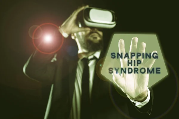 Exibição Conceitual Síndrome Snapping Hip Visão Geral Negócio Snap Audível — Fotografia de Stock